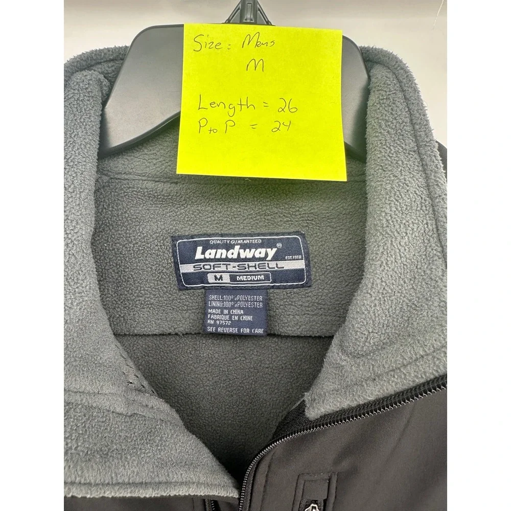 Landway Mens Soft Shell Jacket Black Volkswagen VW Fleece Lined Medium M